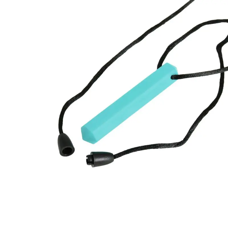 Type 4-Sky Blue 1 шт. Радужный кирпич робот череп жевательные ожерелья аутичные Детские Силиконовые Прорезыватели аутизм сенсорные жевательные игрушки - Цвет: Type 4-Sky Blue