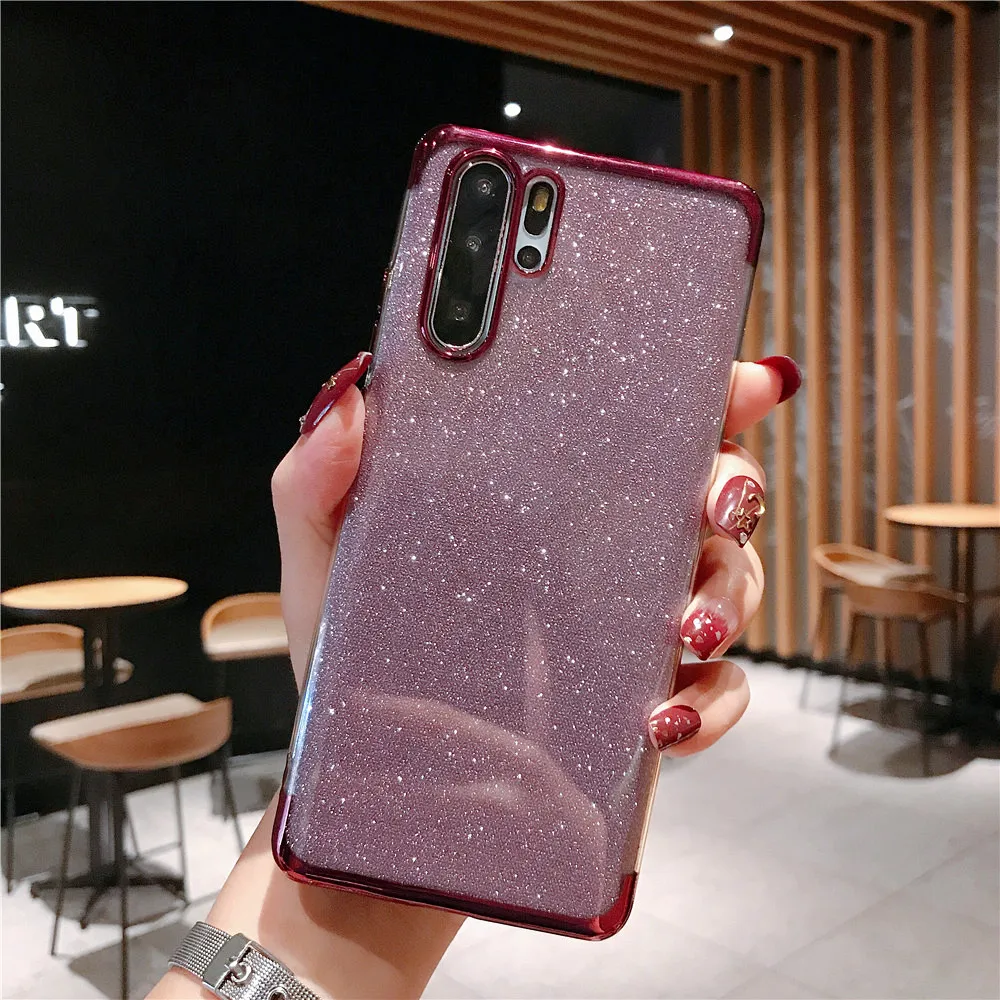 

Glitter Sparkling Soft Case Voor Huawei Honor Nova 4E P30PRO Nova 7i Y7 Y9 Prime 2019 Funda Cover HONOR 30 V30 PRO Smart Coque