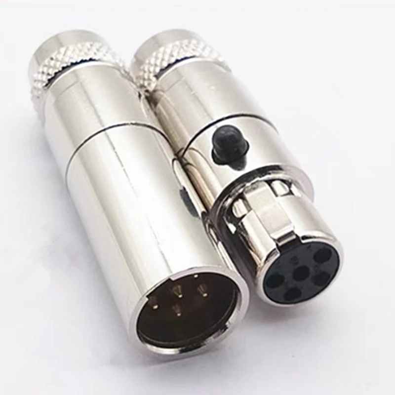 2 шт./лот Mini XLR 3 4 5 6 контактный разъем Мама + папа гнездо маленький для микрофона