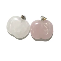 personality cute apple pendant gem stone agate handicrafts diy necklace bracelet earring jewelry accessories gift making 20mm