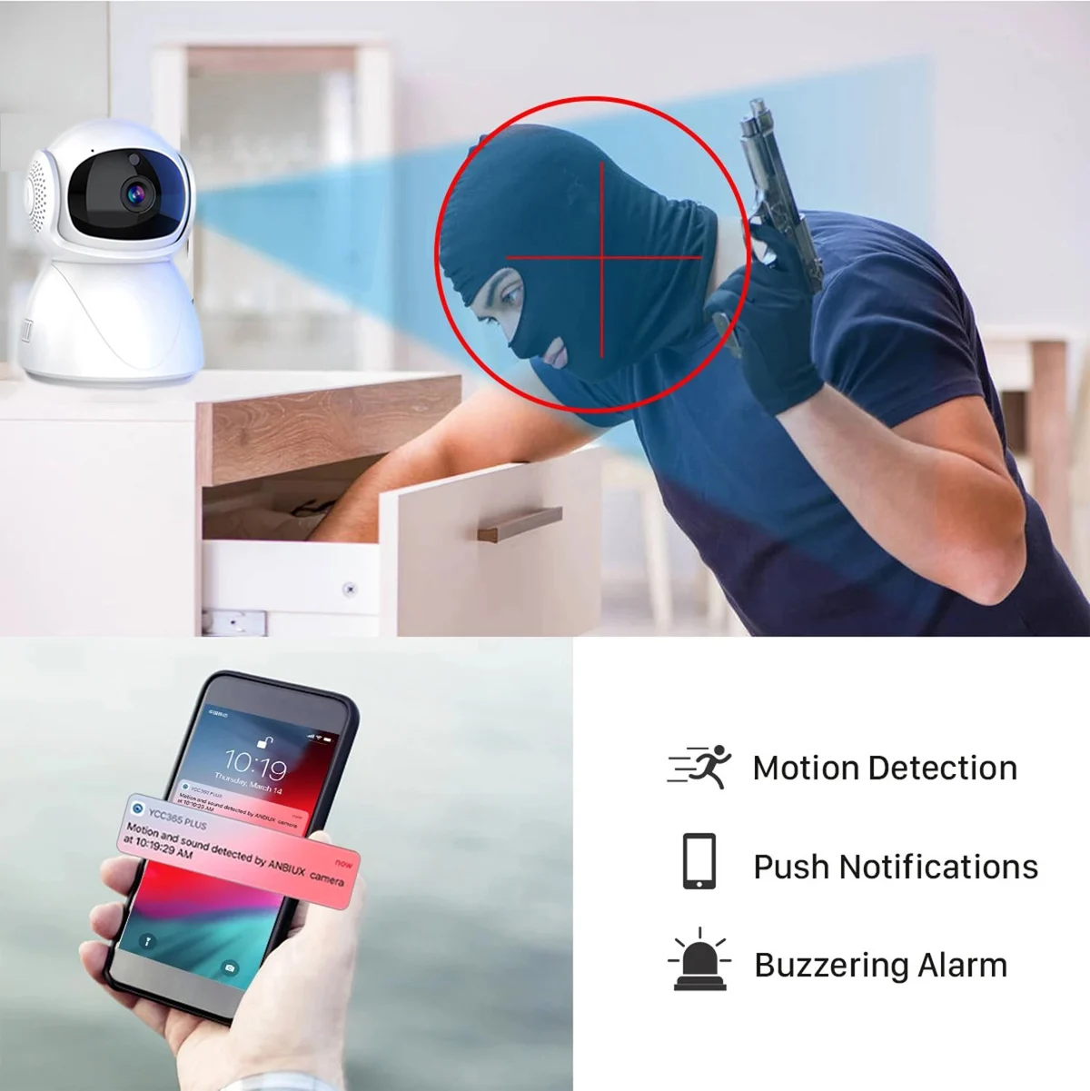 Ip-камера Wouwon 2 4G/5G Wi-Fi компактная комнатная камера видеонаблюдения HD 1080p