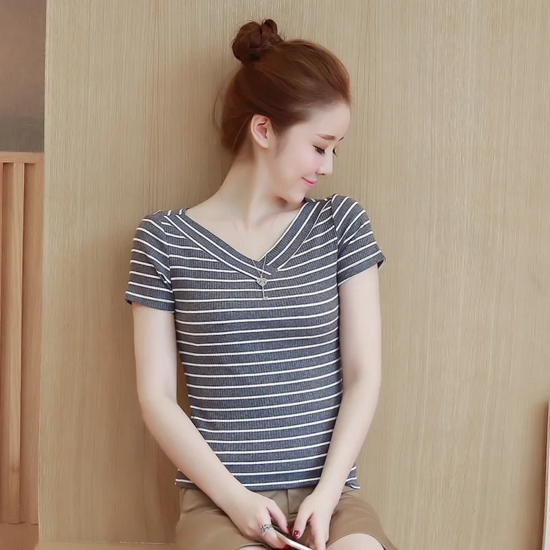 Новинка 2021 женская футболка MRMT с V образным вырезом и широкой полосой для женщин