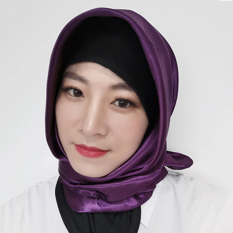 Платок Шелковый женский сатиновый хиджаб 90 х90 см |