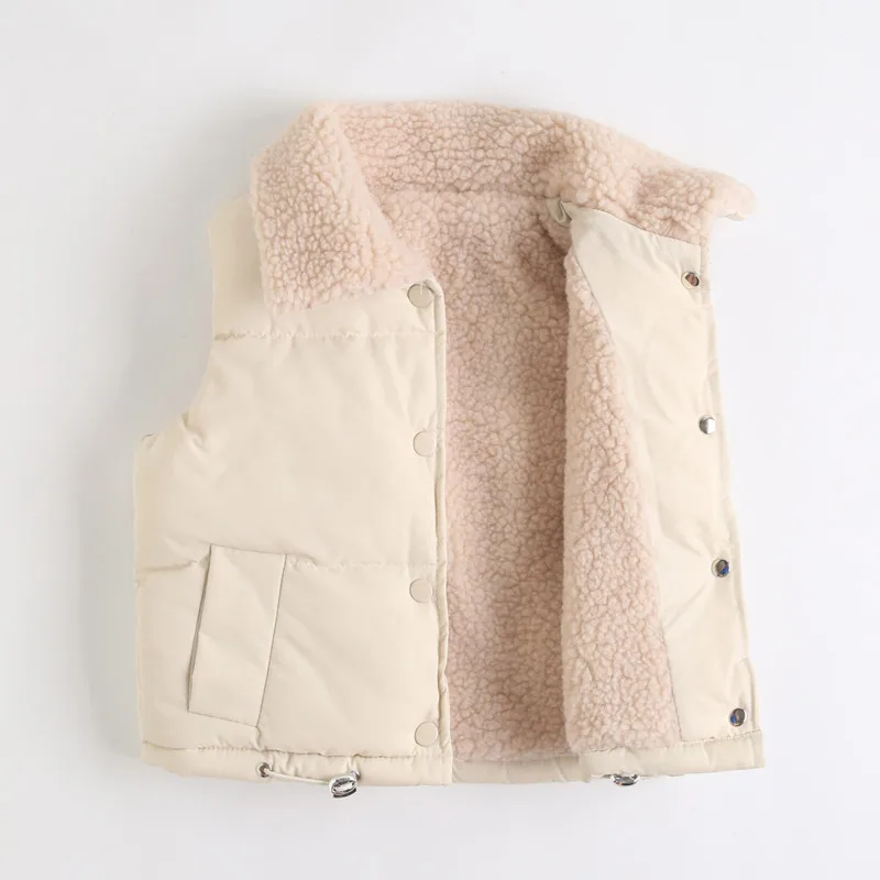 Детский жилет куртка для девочек верхняя одежда зимняя плотная бархатная