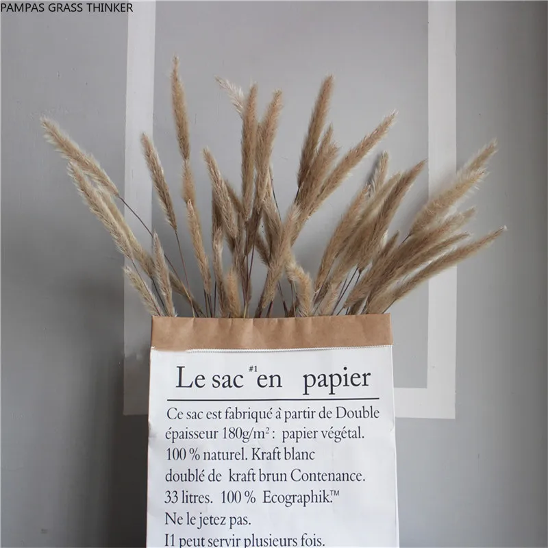 

50/100pcs Free Shipping home wedding decor flower bunch pampas grass pure natural reed grass real dried plant ornaments
