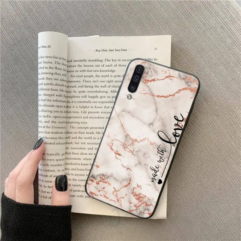 

Custom Marble Name Phone Case For Samsung galaxy S 9 10 20 A 10 21 30 31 40 50 51 71 s note 20 j 4 2018 plus