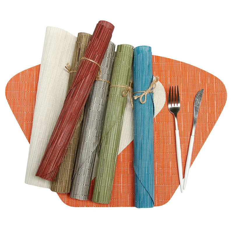 Веерообразные салфетки Teslin коврик для стола из ПВХ устойчивый к пятнам