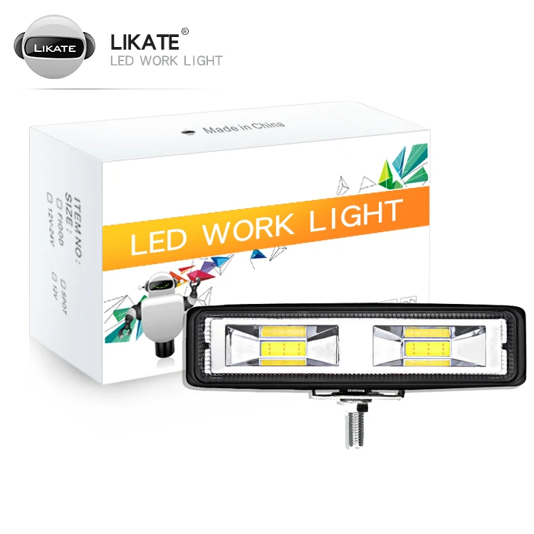 

LKT 1PCS 6Inch 48W COB Waterproof Daytime Running Led Offroad Tractors Work Light 12v 24v For ATV SUV 4x4 Cars Motorbike Light