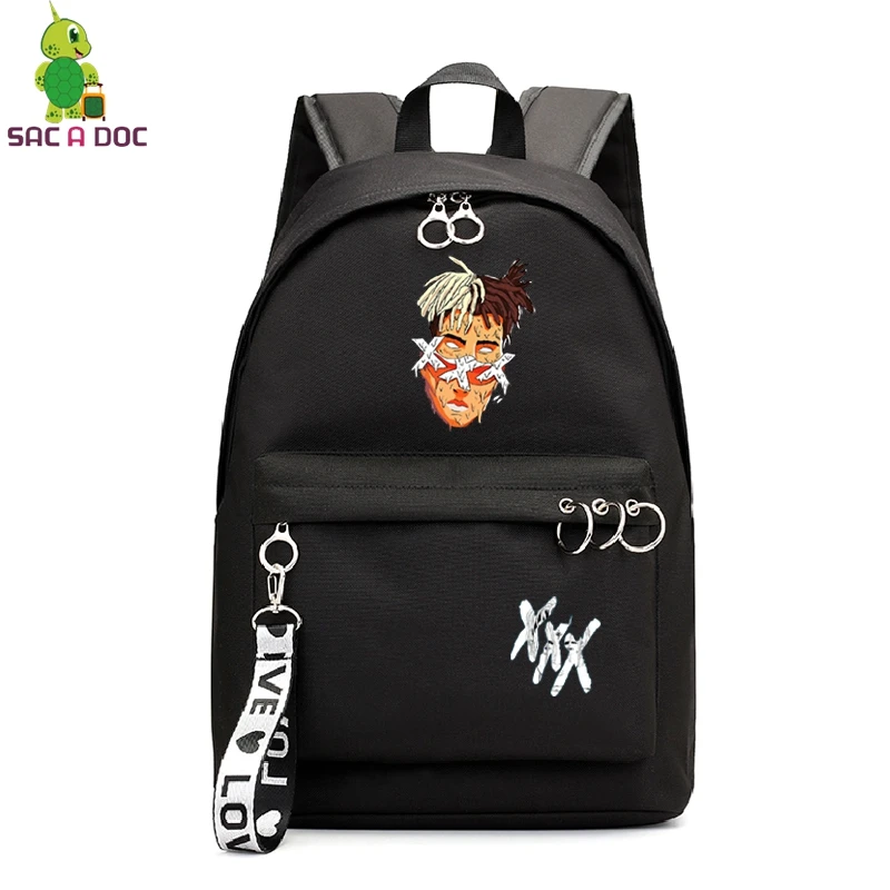 XXXTentacion рюкзак для колледжа Школьные Сумки sac dos рюкзак для ноутбука вместительные рюкзаки дорожная сумка на плечо для девочки подростка - Цвет: Оранжевый
