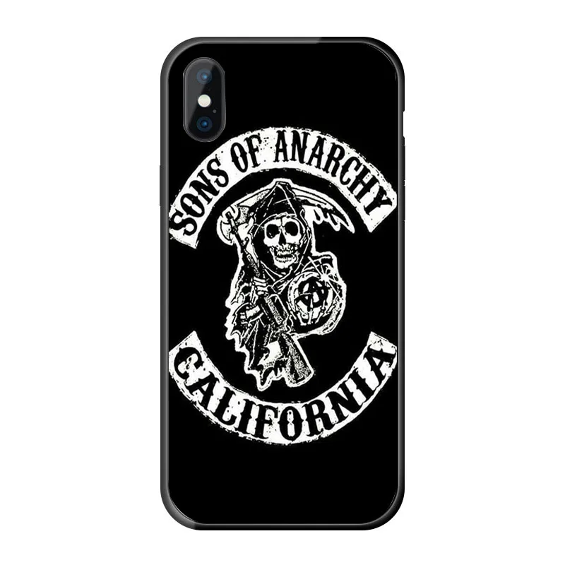 Модный чехол Sons of анархий для Apple iPhone 11 Pro X XS Max XR 4 4S 5 5C 5S SE SE2 6 6S 7 8 Plus мягкие чехлы