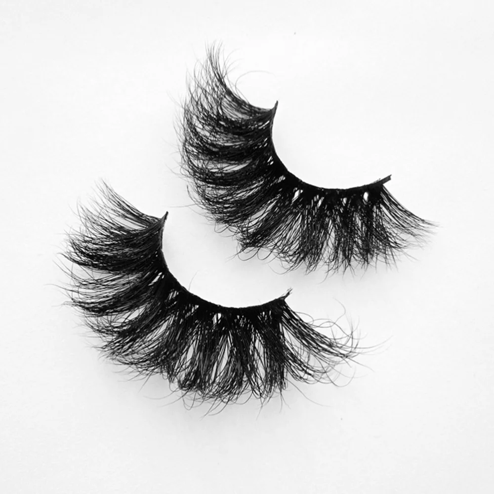 

3 Pairs 25mm Ladies Mink Hair Eyelashes Long Eyelashes Makeup Eyelashes for