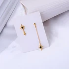 Роскошные циркониевые висячие серьги золотого цвета, латунные известные дизайнерские ювелирные изделия, Подвесные серьги гексаграммы, женская мода, Новинка