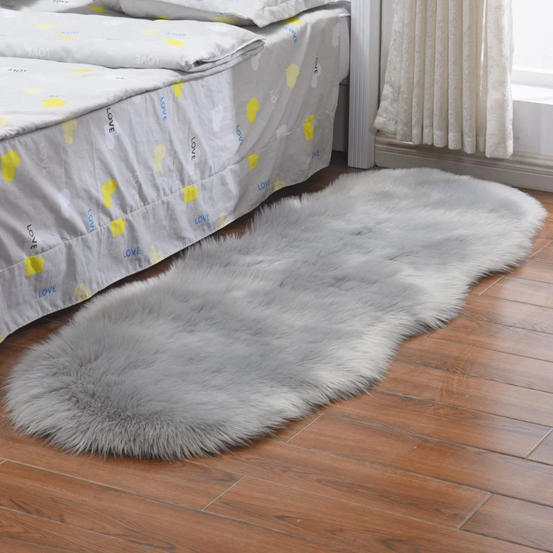 plush soft bedroom carpet faux wool sofa cushion plush carpet anti slip door mat white rugs living room fur carpet 17 colors free global shipping