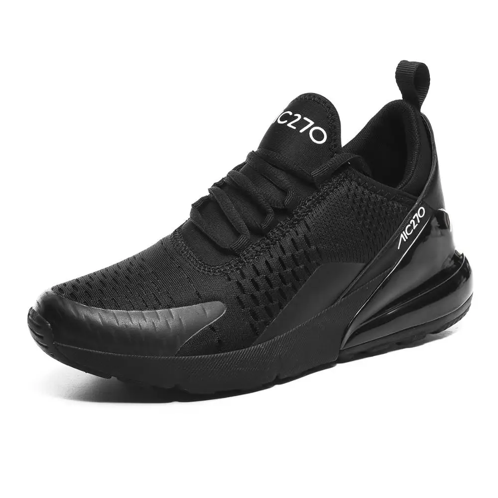 Дешево) мужская спортивная обувь, дышащие кроссовки для бега, zapatillas hombre Deportiva 270, Высокая мужская обувь, кроссовки для тренировок - Цвет: black