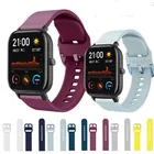 Ремешок силиконовый для Huami Amazfit GTS 2 GTR 42 мм, браслет для Haylou LS02 Amazfit Bip BIT SLITEU Pop