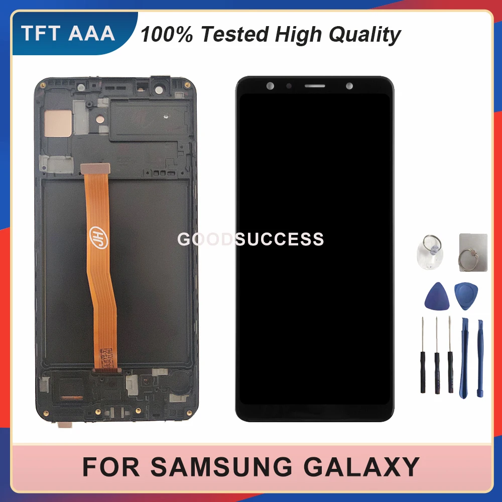 

ЖК-дисплей 6,0 ''для Samsung Galaxy A7 2018 A750 A750G SM-A750F A750FN A750F, сенсорный экран в сборе, Бесплатные инструменты
