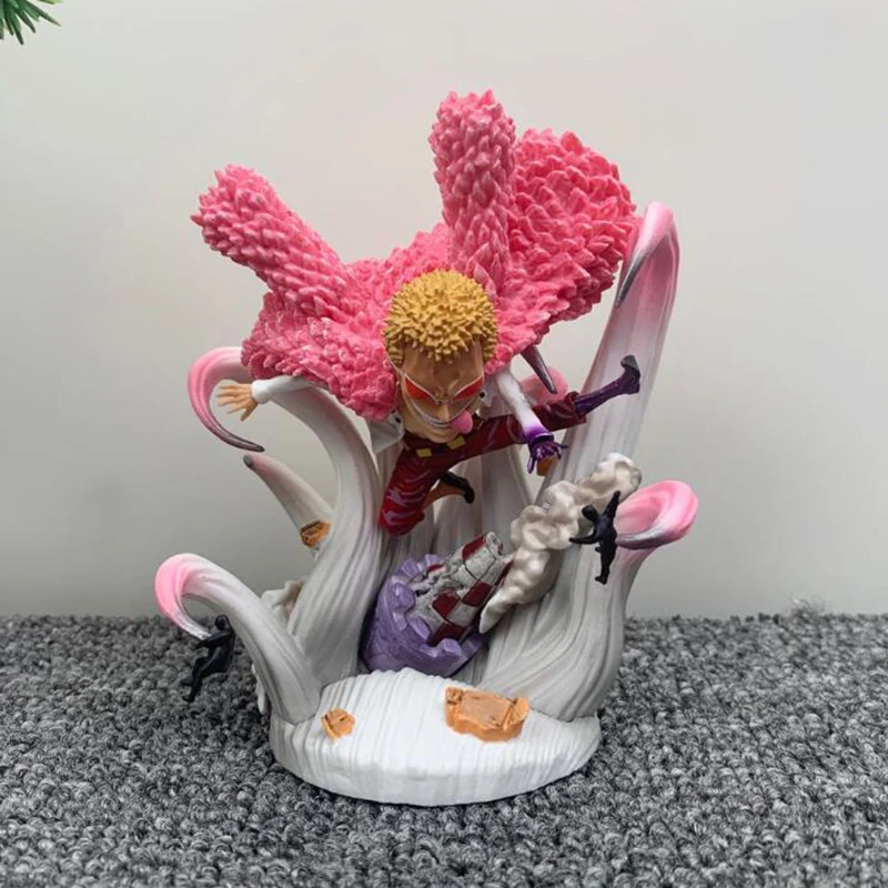 Аниме One Piece Q статуя Donquixote Doflamingo battle Ver. ПВХ экшн фигурки модели игрушки|Игровые и