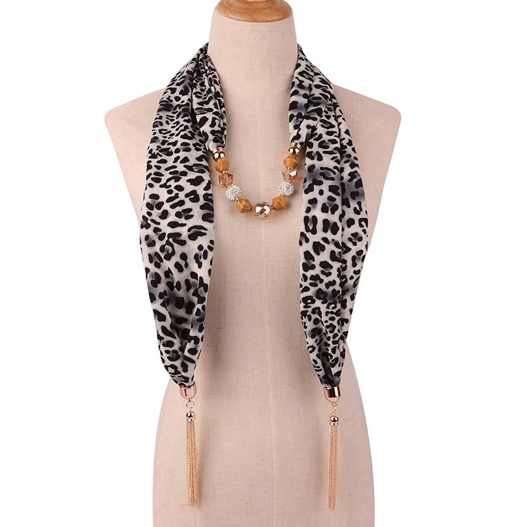 2019 новые европейские и американские женские шарф с ожерельем кистями из бусин