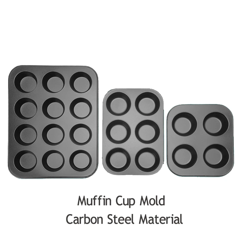 

Carbon Steel Muffin Mold Non-stick Baking Cake Molds Form Mini Cookie Cupcake Mold Liner Cake Pans Baking Dish Bakeware Tools