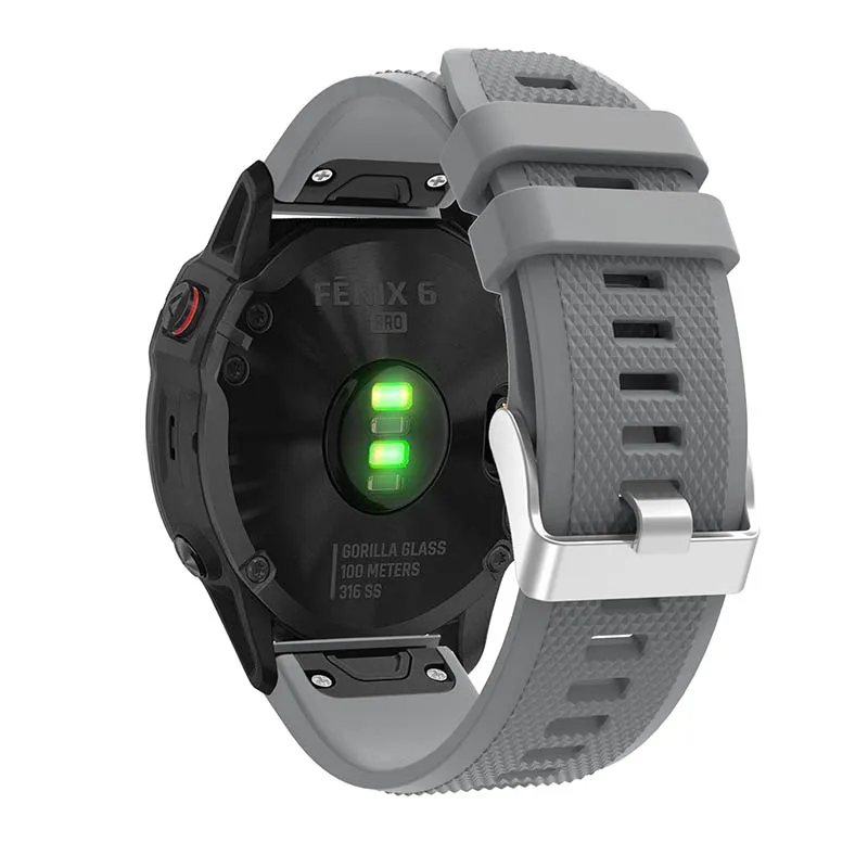 20 22 26 мм для Garmin Fenix 6S 6 6X Pro 5S 5 5X Plus удобный силиконовый ремешок смарт-аксессуары быстросъемный ремешок для часов