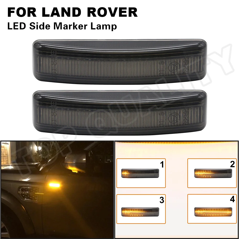 

Dynamic LED Side Marker Turn Signal Light Indicator Lamp For Land Rover Range Rover Sport LR2 Freelander 2 LR3/LR4 Discovery 3 4