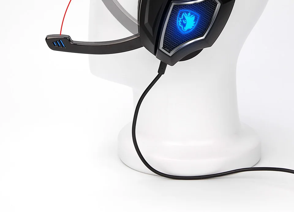 SADES Spirit Wolf USB Игровые наушники компьютерная игровая гарнитура 7,1 звук с подсветкой микрофон
