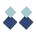 Черные женские серьги Бохо синие геометрические серьги Модные ювелирные изделия круглые акриловые женские богемные свадебные серьги