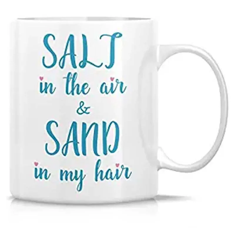 Соль в воздухе и песок мои волосы любителей пляжа 11 унций керамическая кружка для