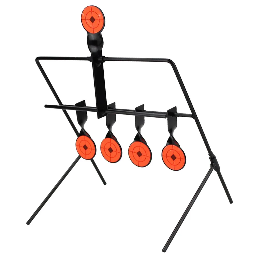 

Metal Resetting Shooting Target Paddle Wind Chime Style Target for Outdoor Shooting Training (Black)