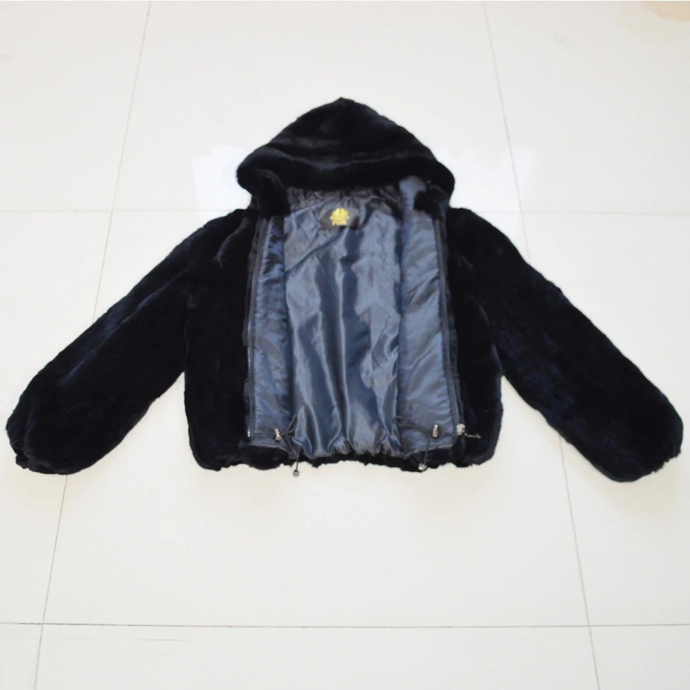 2020 новые женские зимние теплые мягкие Настоящий мех кролика пальто с капюшоном