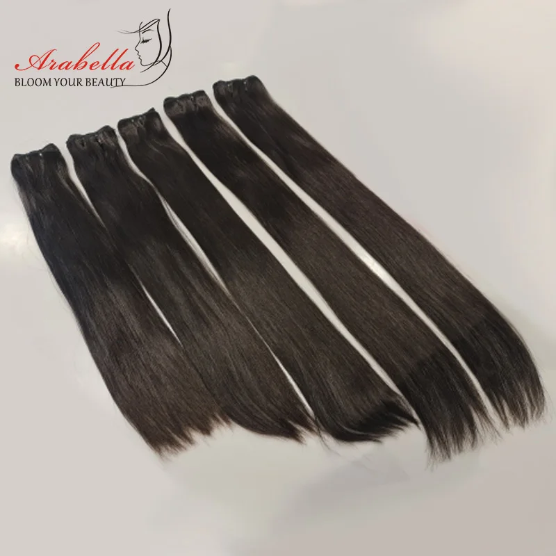 Супер двойные вытянутые волосы пряди кости пучки прямых и волнистых волос