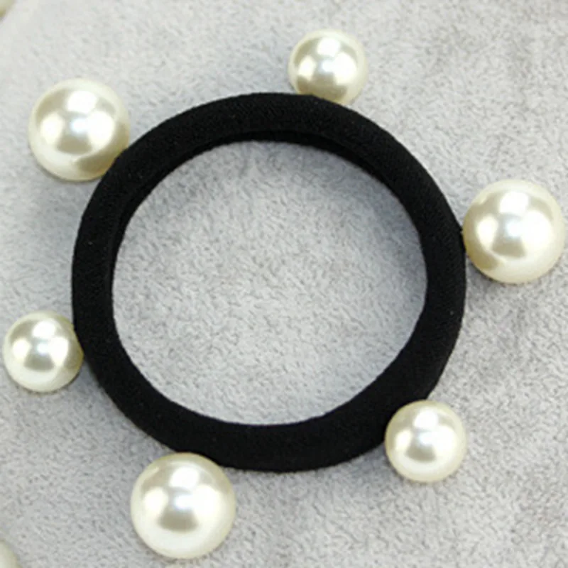 

Fashion Korean Jewelry Tied Hair Hair Tie Hair Band Knotted Small Fresh Pearl Towel Ring Rubber Band