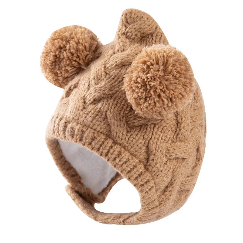 

Children's hats in autumn and winter, new Korean baby wool hats, warm ears, male and female baby hats MZ8337