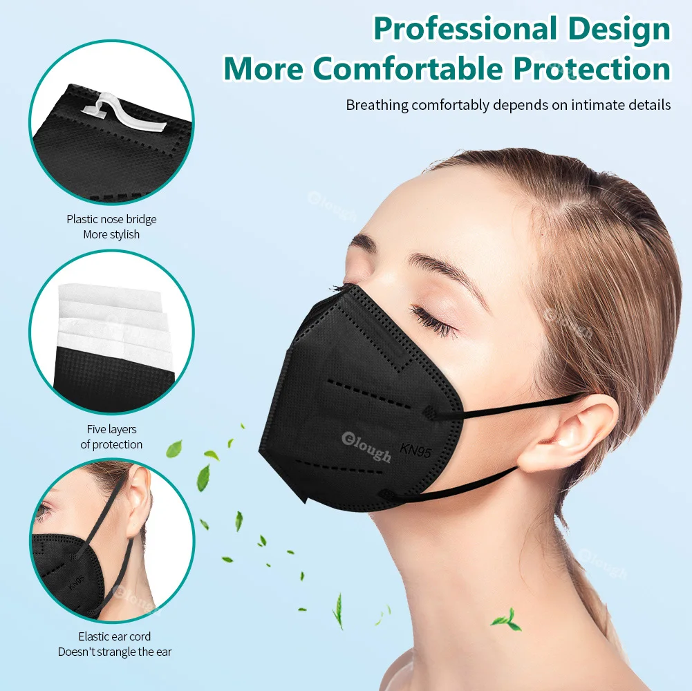 FFP2 Mascarillas FPP2 Negras 5 Layers CE FFP2Mask Certificate Europe Certified KN95 Masks Adult FP2 FFP3 Mask FFPP2 | Безопасность и