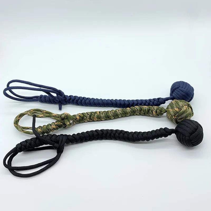 Открытый EDC самообороны кулак обезьяны веревка Сталь шар сломался окна личный брелок безопасности