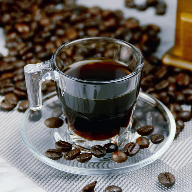 

Прозрачная стеклянная чашка для кофе с чашкой для эспрессо, чашка для кофе в Европейском стиле, Ароматизированная чашка для чая 70 мл