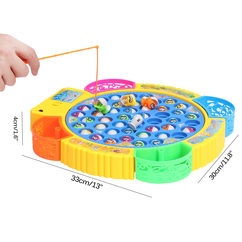 

Electric Rotating Fishing Toy Children Board Play Fish Game Magnetic Fish Outdoor Sports Educational Toys For Boys Girls Gift