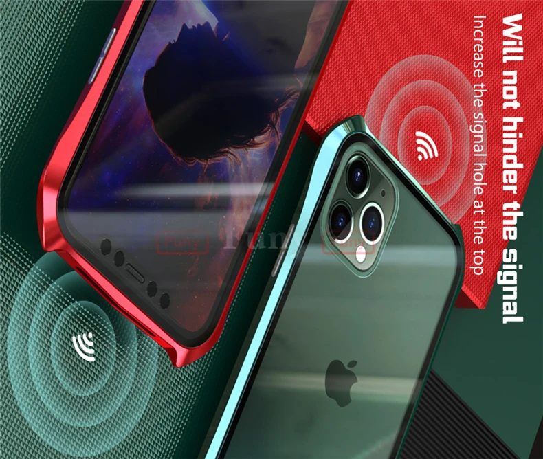 Для iPhone11 Pro Max Чехлы Магнитный чехол для iPhone 11 чехол 360 металлический чехол для телефона полное покрытие чехол для телефона iPhone11 Pro