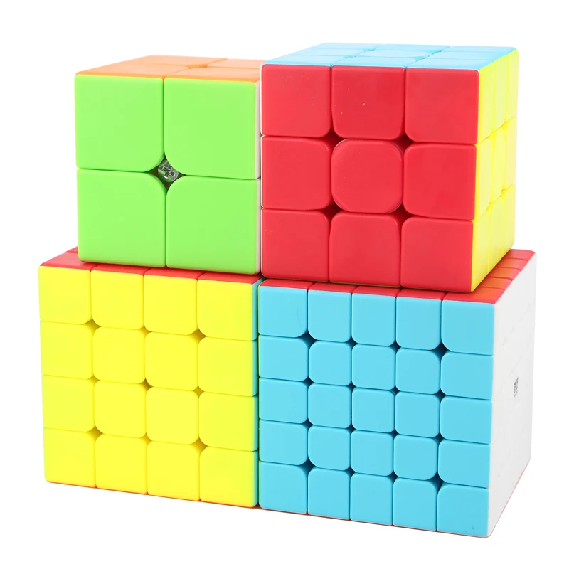 Новинка куб Qiyi 3x3x3 волшебный Warrior S без наклеек 2x2x2 Кубики-головоломки Qidi 4x4x4 Qiyuan