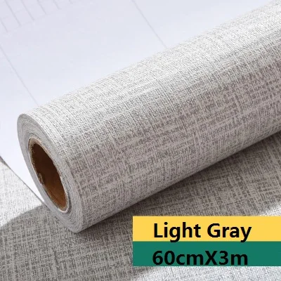 Flax Light Gray Съемная Водонепроницаемая контактная бумага для спальни настенная самоклеящаяся сплошное цветное стенное панно настенная бумага кожура и палка настенная крышка наклейка - Цвет: Flax Light Gray