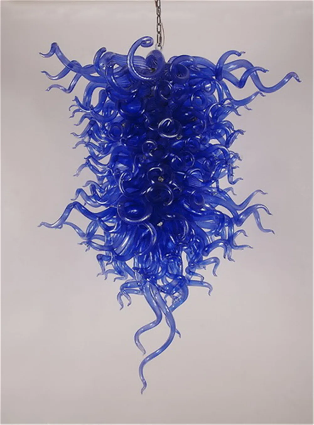 

110V-240V Home Hotel Design Custom Made LED Modern Blown Glass Blue Chandeliers Crystal Lamp for Sale