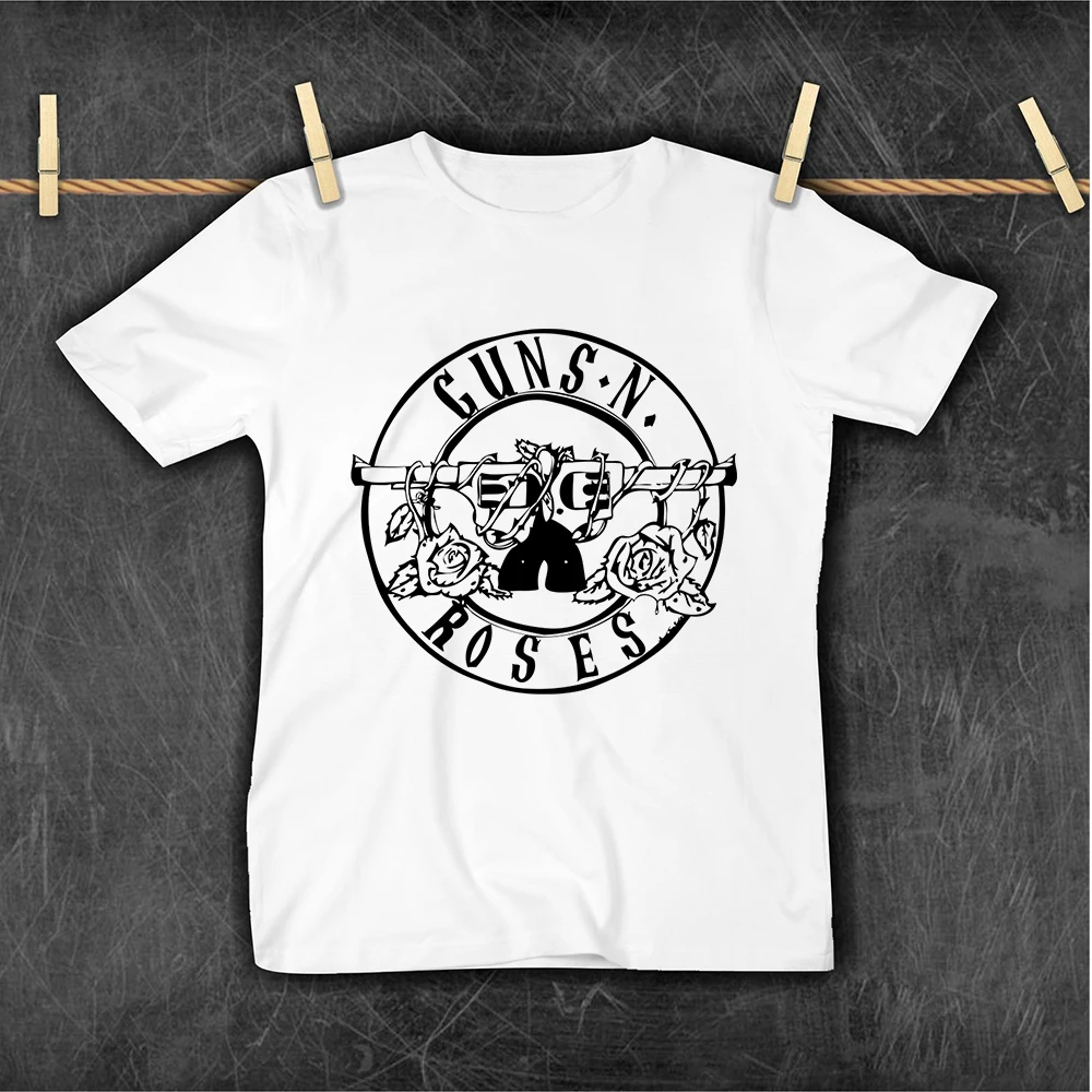 Camiseta de manga corta para niño Guns n'roses, camiseta Punk Rock para niños, ropa de calle de verano, camiseta de tatuaje para niños