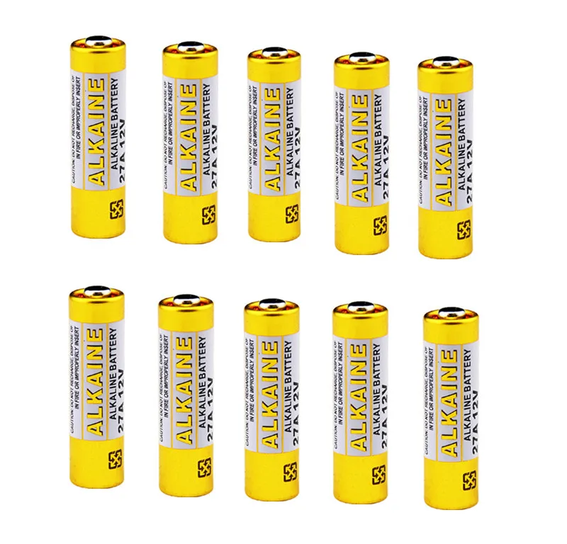 

10pcs 27A 12V dry Alkaline battery 27AE 27MN A27 GP27A A27BP V27A VR27 for doorbell,car alarm,walkman,car remote control etc