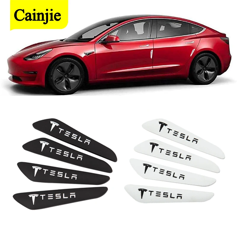 4 шт. защитные накладки на углы автомобиля Tesla Model 3 Y S X|Наклейки автомобиль| |
