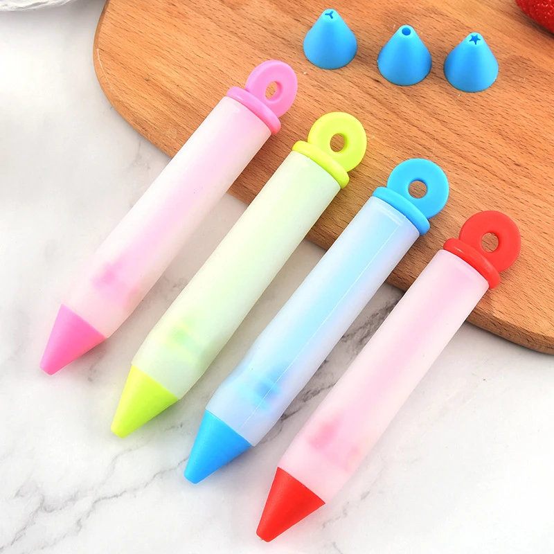 

Teyaao Baking Tool Food Grade Silica Gel Chocolate Jam Writing and Mounting Pen Cake DIY Graffiti Pen Milking Butter pen