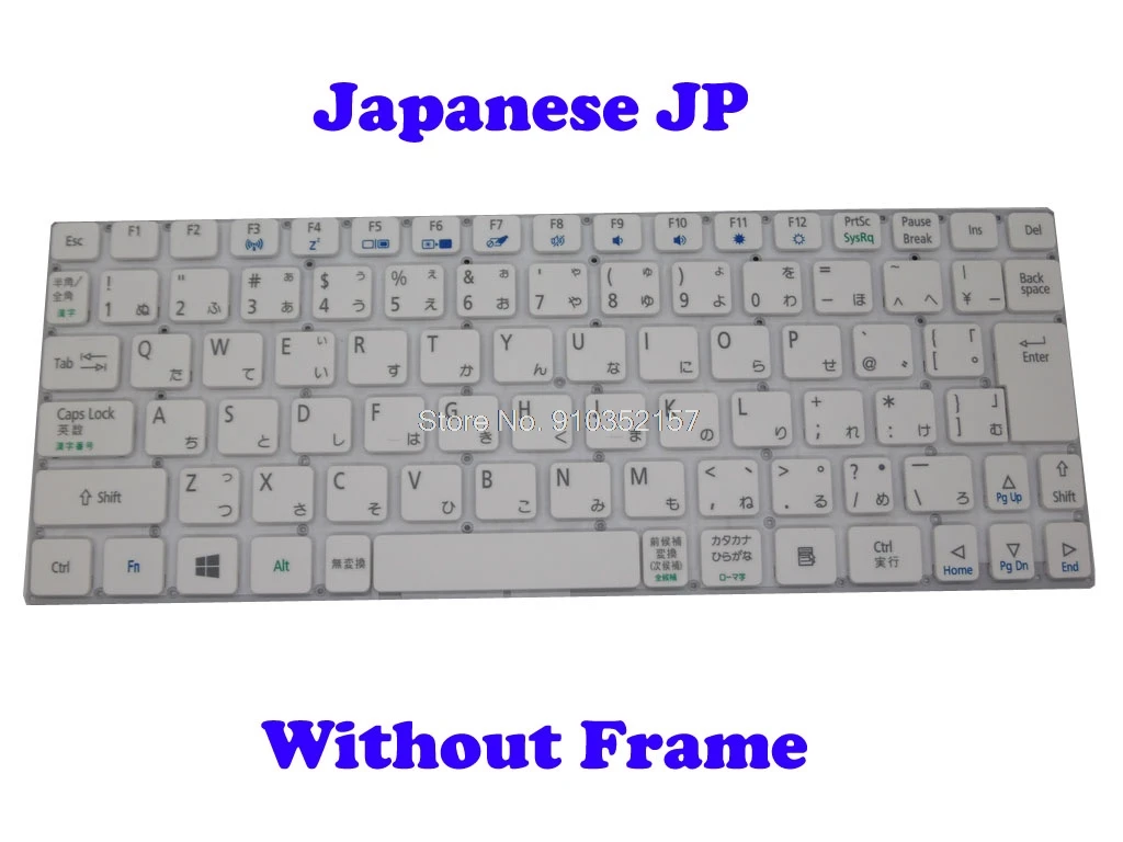Клавиатура JP для ACER W510 W510P W511 W511P Япония Великобритания белый цвет без рамки