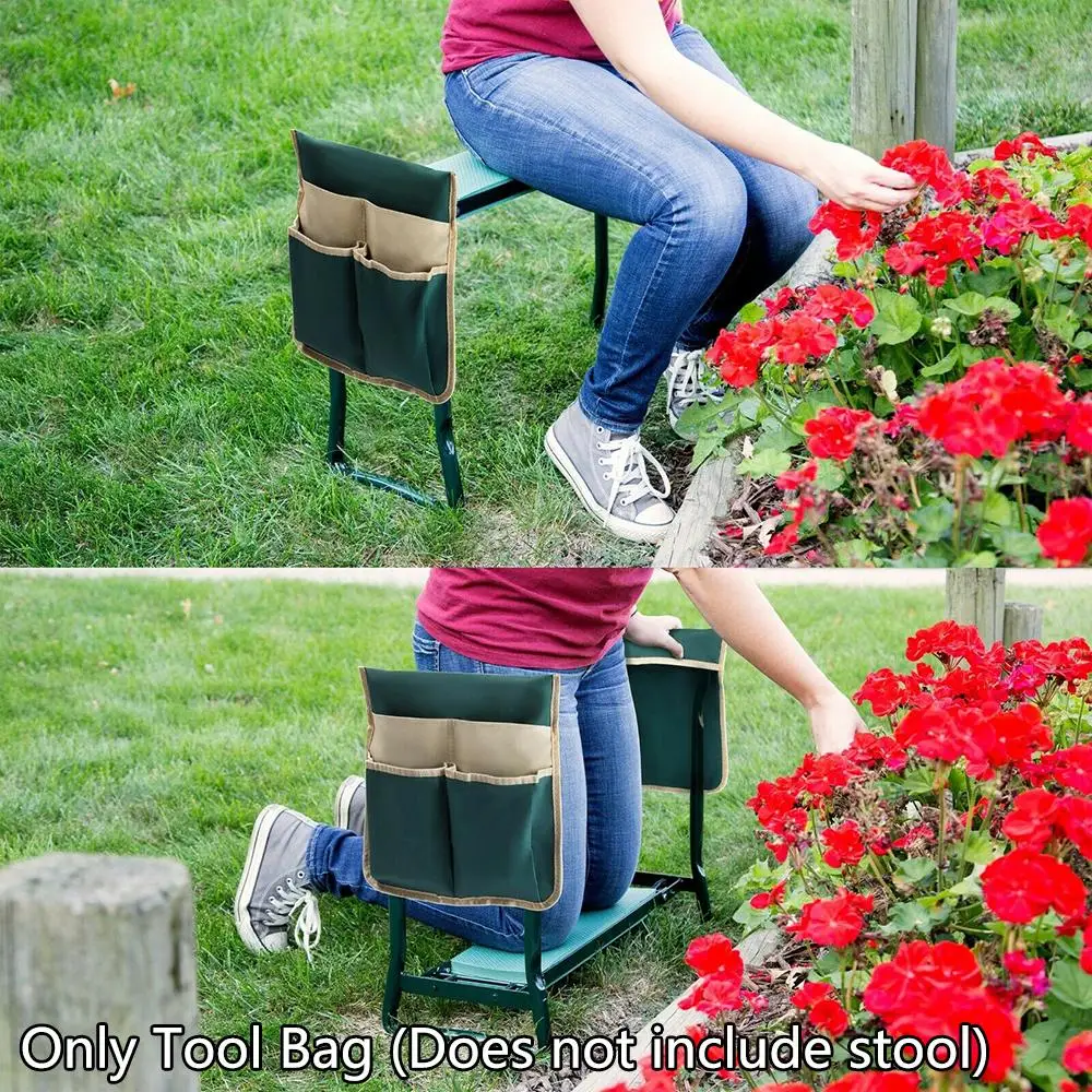 

Portable Garden Kneeler Tool Bag Storage Pouch For Kneeling Chair Multi Pocket