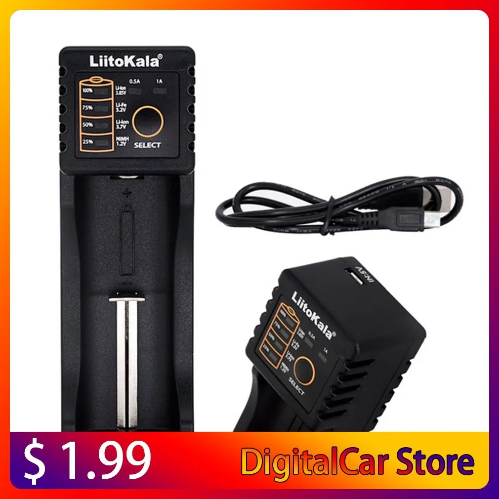 

Liitokala Lii-100B 18650 Battery Charger 26650 14500 10440 NiMH Li-ion Ni-Cd Smart Universal Battery Charger