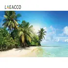 Фон для детской фотосъемки Laeacco с изображением тропических пейзажей, летних пальм, пляжа, синего неба, пасмурного цвета, фотосессия Фотостудия