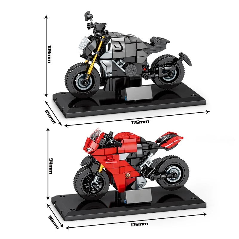 

304PCS City Classic High-tech Motorbike Building Blocks Creator Racing Car Motorcycle Model Bricks Toys For Children Boys Gifts